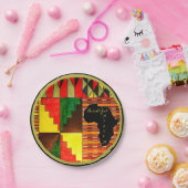 美しいアフリカンカラー紙プレート ペーパープレート (パーティー)