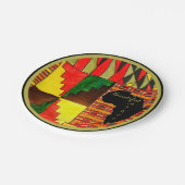 美しいアフリカンカラー紙プレート ペーパープレート (アングル)