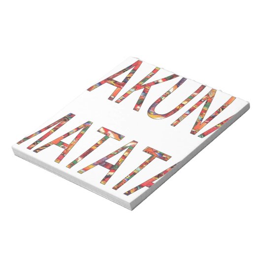 美しいアフリカヴィンテージカラーズハクナマタタアート ノートパッド (回転)