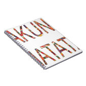 美しいアフリカヴィンテージカラーズハクナマタタアート ノートブック (右側)