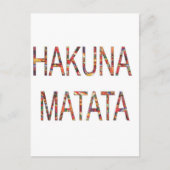 美しいアフリカヴィンテージカラーズハクナマタタアート ポストカード (正面)