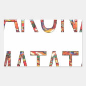 美しいアフリカヴィンテージカラーズハクナマタタアート 長方形シール (正面)