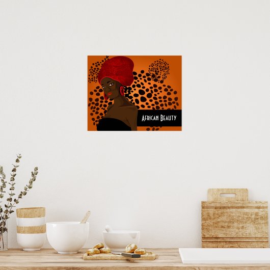 美しいアフリカ人女性ポスター ポスター (キッチン)