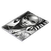 美しいアフリカ人女性 ノートブック (左側)