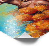 美しいアフリカ人女性 フォトプリント            (角)