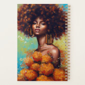 美しいアフリカ人女性 プランナー手帳 (裏面)