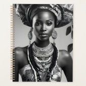 美しいアフリカ人女性 プランナー手帳 (正面)