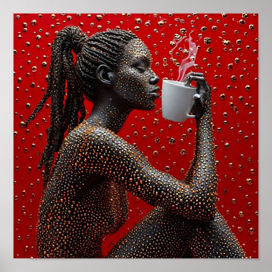 美しいアフリカ人女性 ポスター (正面)
