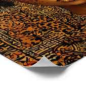 美しいアフリカ人女性 ポスター (角)