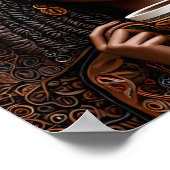 美しいアフリカ人女性 ポスター (角)