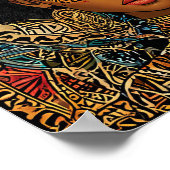 美しいアフリカ人女性 ポスター (角)