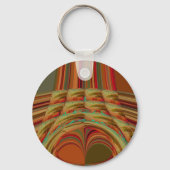 美しいアフリカ伝統的ゴールデンブラウンのモチーフ キーホルダー (正面)