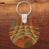 美しいアフリカ伝統的ゴールデンブラウンのモチーフ キーホルダー (正面)