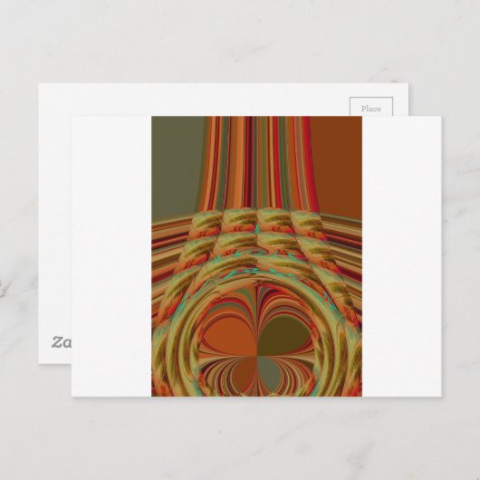 美しいアフリカ伝統的ゴールデンブラウンのモチーフ ポストカード (正面/裏面)