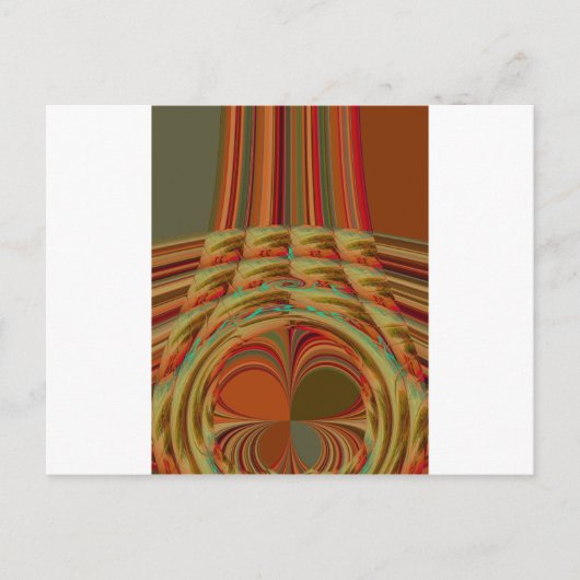 美しいアフリカ伝統的ゴールデンブラウンのモチーフ ポストカード (正面)