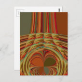 美しいアフリカ伝統的ゴールデンブラウンのモチーフ ポストカード (正面/裏面)