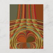 美しいアフリカ伝統的ゴールデンブラウンのモチーフ ポストカード (正面)