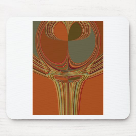 美しいアフリカ伝統的ゴールデンブラウンのモチーフ マウスパッド (正面)