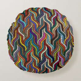 美しいアフリカ民族編み丸い枕 ラウンドクッション