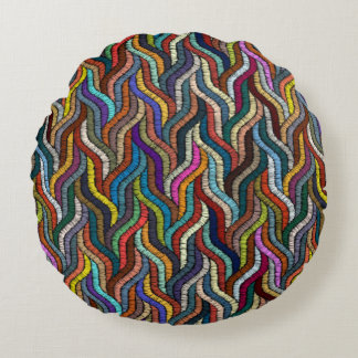 美しいアフリカ民族編み丸い枕 ラウンドクッション
