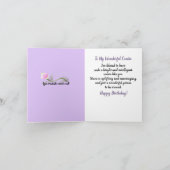 美しいアフリカ系アメリカ人いとこの誕生日カード サンキューカード (内部)