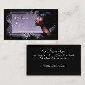 美しいアフリカ系アメリカ人の女性の名刺 名刺 (正面/裏面)