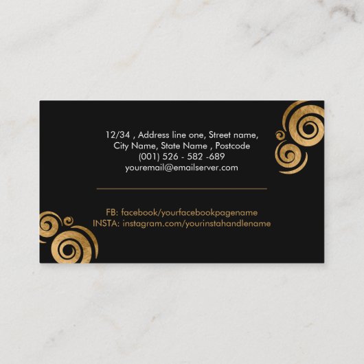 美しいアフリカ系アメリカ人の女性シルエット 名刺 (裏面)