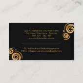 美しいアフリカ系アメリカ人の女性シルエット 名刺 (裏面)