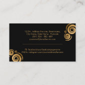 美しいアフリカ系アメリカ人の女性シルエット 名刺 (裏面)