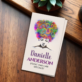 美しいアフリカ系アメリカ人の女性シルエット 名刺