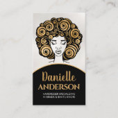 美しいアフリカ系アメリカ人の女性シルエット 名刺 (正面)