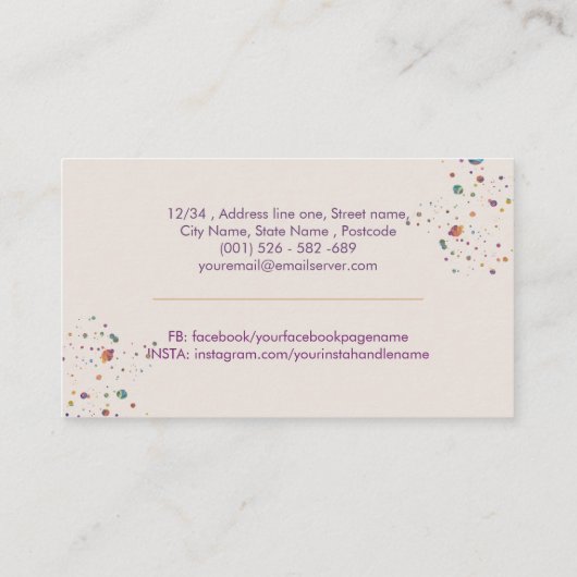 美しいアフリカ系アメリカ人の女性シルエット 名刺 (裏面)