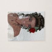 美しいアフリカ系アメリカ人の女性 ジグソーパズル (横)