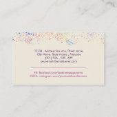 美しいアフリカ系アメリカ人の女芸術的性 – 髪 名刺 (裏面)