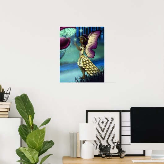 美しいアフリカ系アメリカ人の妖精 ポスター (ホームオフィス)