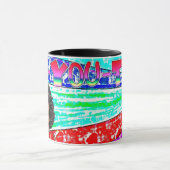 美しいアフリカ系アメリカ人の少女 マグカップ (中央)