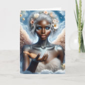 美しいアフリカ系アメリカ人エンジェル・エテリア カード (正面)