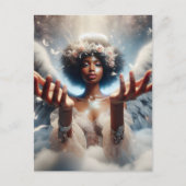 美しいアフリカ系アメリカ人エンジェル・エテリア ポストカード (正面)