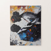 美しいアフリカ系アメリカ人ロマンチックな男性と女性 ジグソーパズル (縦)