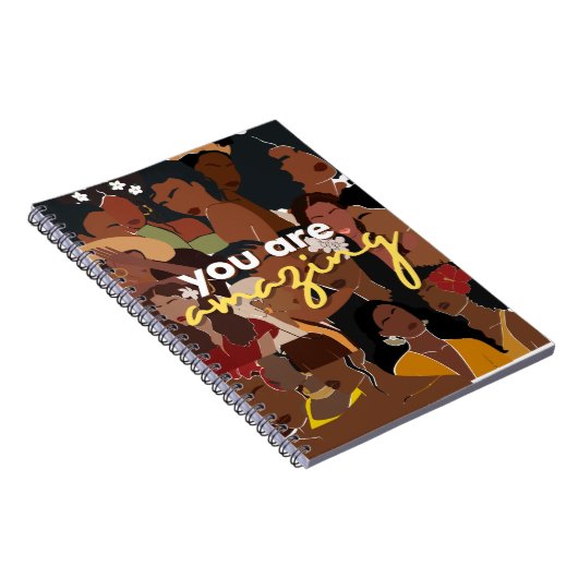 美しいアフリカ系アメリカ人女性ノート空白のブック ノートブック (右側)