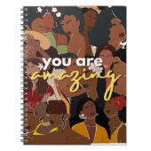 美しいアフリカ系アメリカ人女性ノート空白のブック ノートブック (正面)