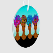 美しいアフリカ系アメリカ人女性 オーナメント (正面)
