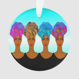 美しいアフリカ系アメリカ人女性 オーナメント