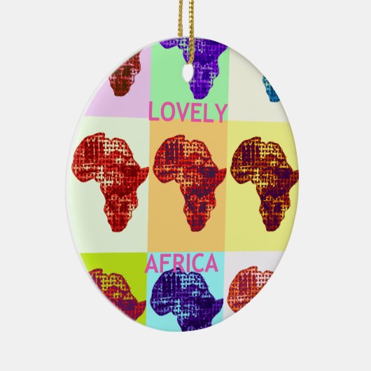 美しいアフリカ セラミックオーナメント (右)