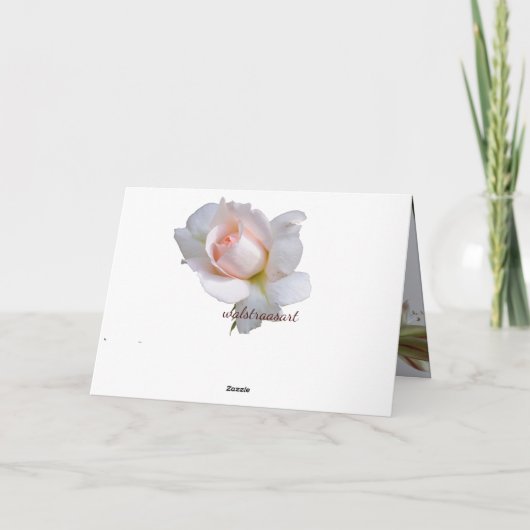 美しいアマリリスの花とカスタム文字の誕生日 カード (裏面)