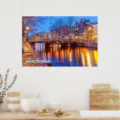 美しいアムステルダム、オランダ ポスター (キッチン)