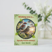 美しいアメリカツグミの回復ポストカード ポストカード (スタンド正面)