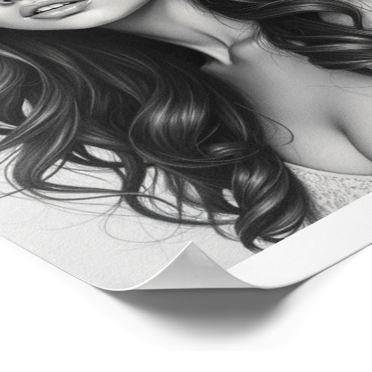 美しいアメリカ人女性 ポスター (角)