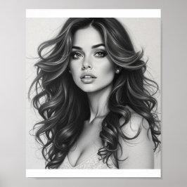美しいアメリカ人女性 ポスター