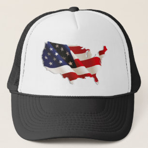 美しいアメリカ国旗のマップハット キャップ
